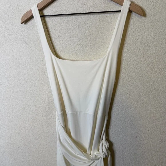 Aritzia Wilfred Saturn Wrap Dress White Sleeveless Womens Size L - Picture 7 of 11